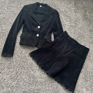 ❌SOLD❌ Black Blazer and Skirt Set